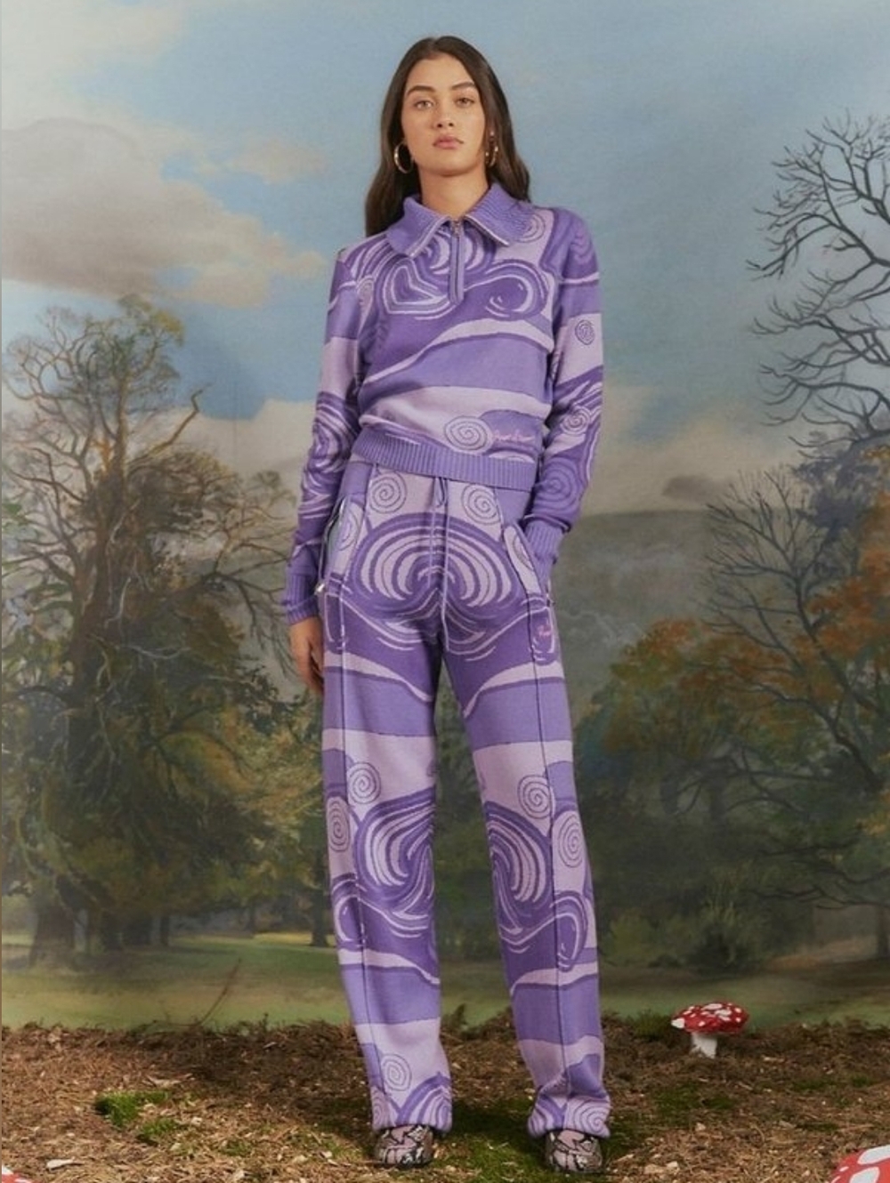 NWT House Of Sunny Indigo Skies Tracksuit Pants Size 6 Small